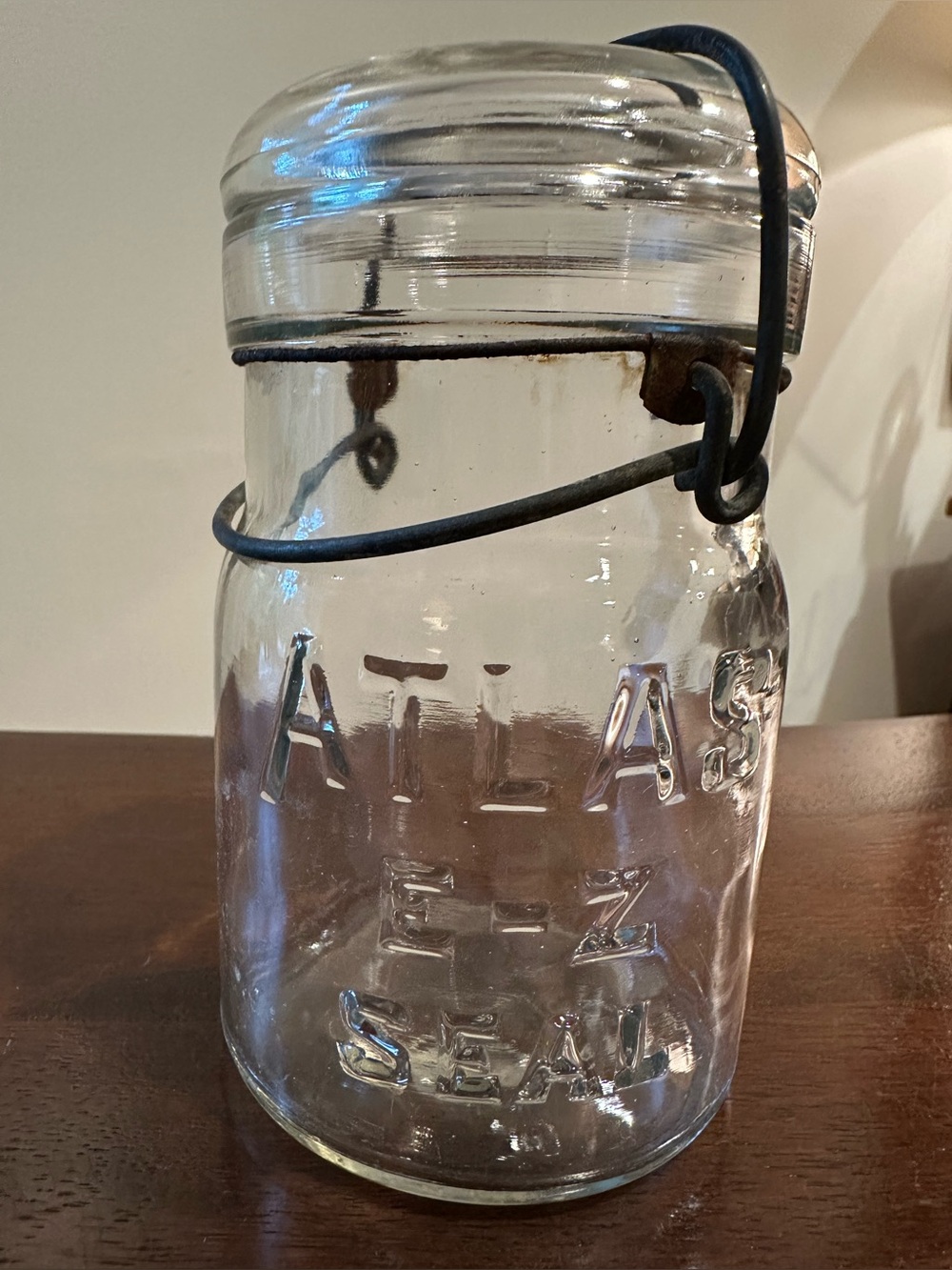 Atlas Glass • lidded container • metal closure